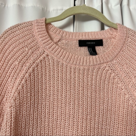 F21 Kawaii Light Barbie Pink Knit Pullover Balletcore Sweater Size Medium - Picture 4 of 8
